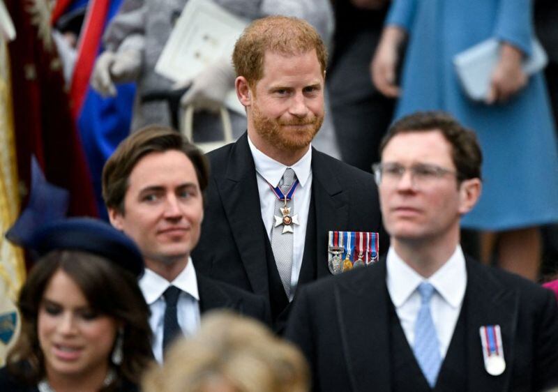 El príncipe Harry, hijo menor de Carlos III, no estuvo acompañado por su esposa Megan. (Getty Images).