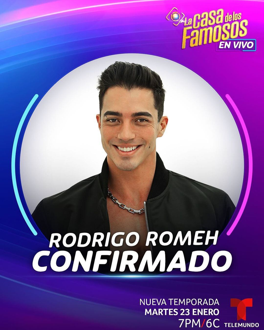 El mexicano Rodrigo Romeh también estará encerrado junto a otros 22 famosos en la nueva temporada del programa de Telemundo (Foto: Telemundo)