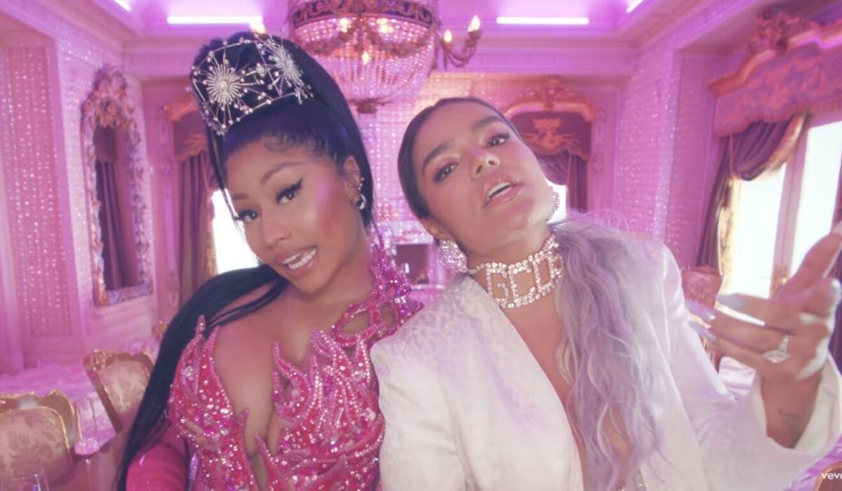Captura del videoclip del tema “Tusa”, interpretado por Karol G y Nicki Minaj. (Captura).