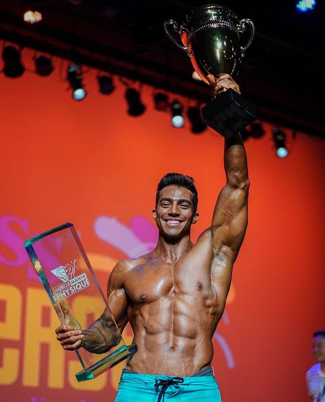 Rodrigo Romeh cuando ganó su último campeonato de fisicoculturismo (Foto: Rodrigo Romeh / Instagram)
